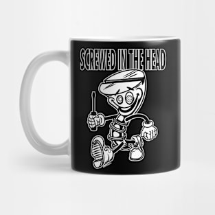 Screw Mascot Struting, Screwed in the Head Mug